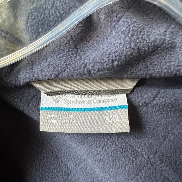 EUC Columbia Navy Blue Fleece Lined Zip Front Hooded Jacket in Women's XXL - Picture 3 of 9